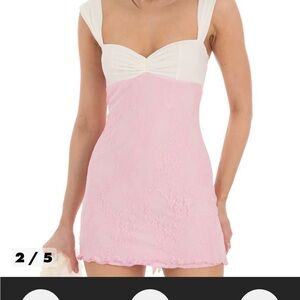 Pink and white 2 toned Lucy in the sky dress size small homecoming